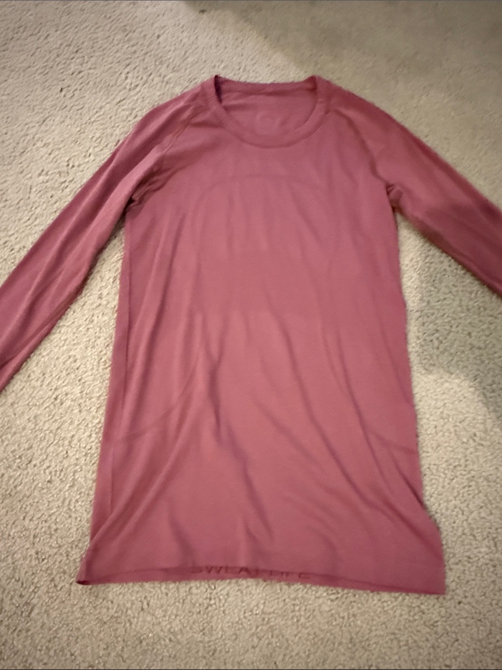 purple long sleeve Lululemon swiftly size 8